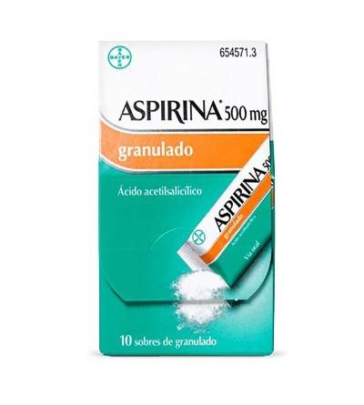 ASPIRINA 500 MG 10 SOBRES...