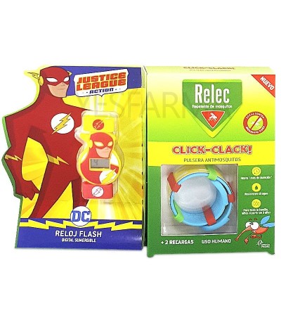 RELEC PULSERA AntiMosquitos Click-Clack edición Superhéroes