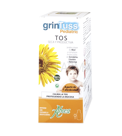Comprar Grintuss Pediatric jarabe para la tos 180ml. Jarabe natural para tos de niños mejor precio Yesfarma.