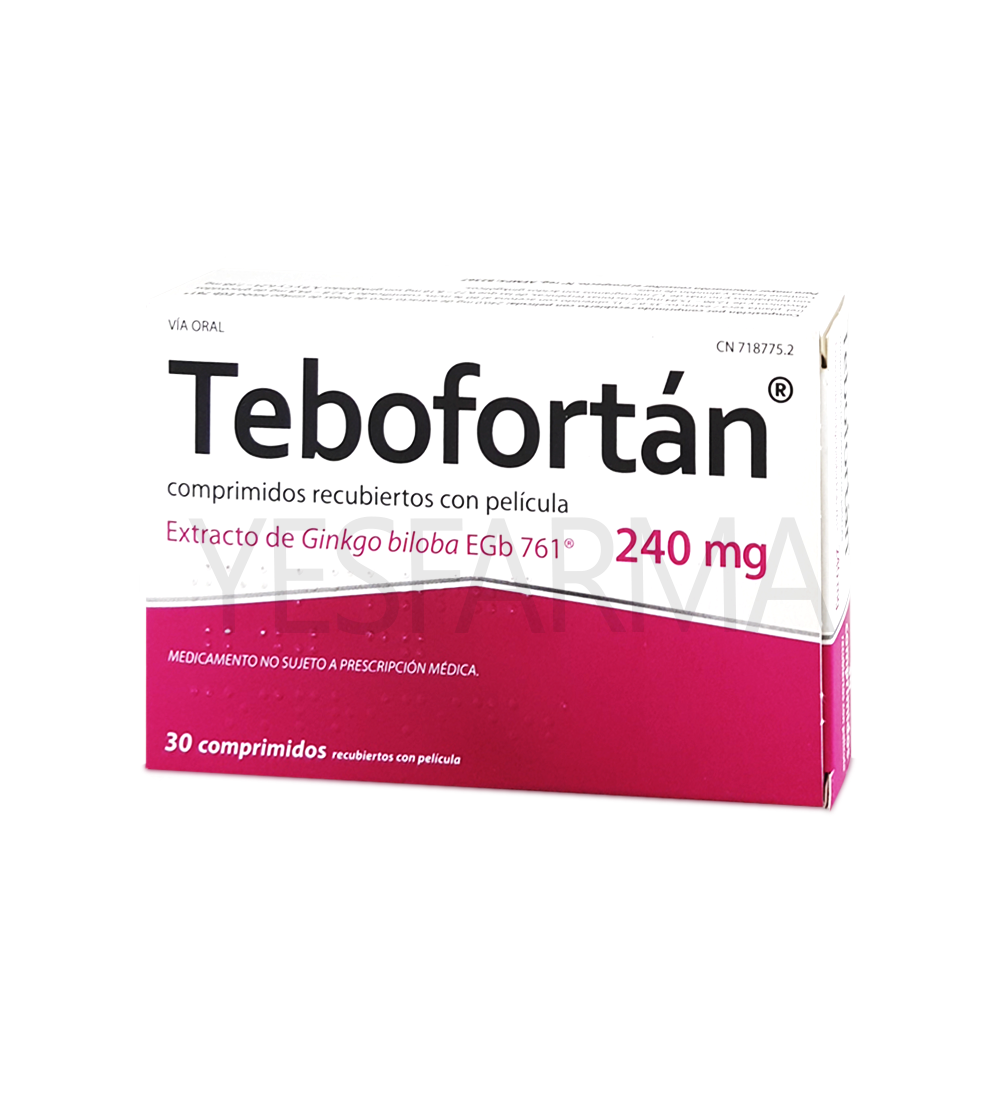 Comprar Tebofortan 240mg 30comp Ginkgo Biloba. Comprar Tebofortan mejor precio Farmacia Yesfarma.