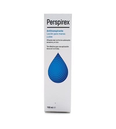 Perspirex loción 100ml ayuda a regular el sudor excesivo y la hiperhidrosis.