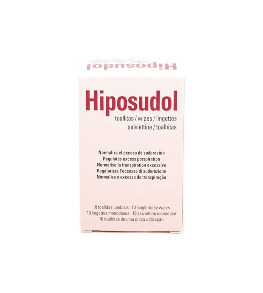 Hiposudol toallitas 10 sobres | Sudoración Farmacia Yesfarma