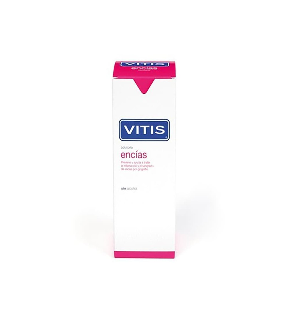 Vitis goma bucal 500ml é um enxaguatório bucal específico para tratar gengivite e sangramento nas gengivas.
