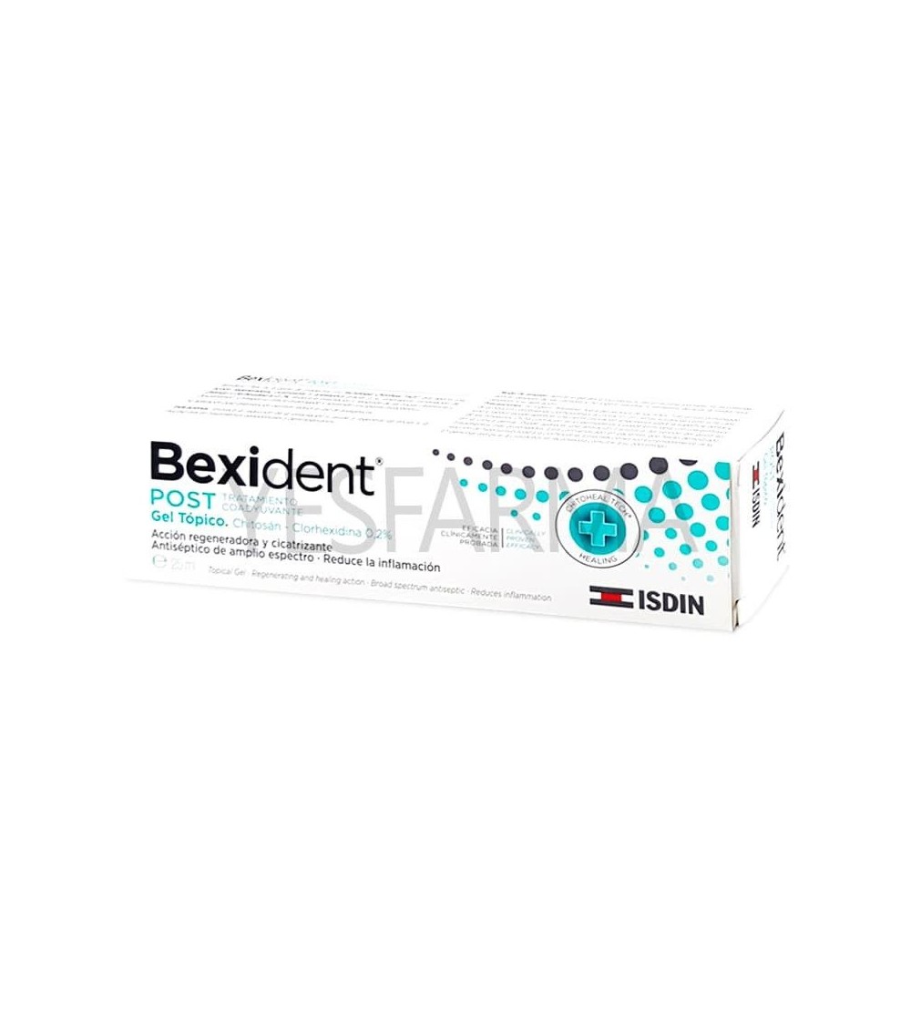 Bexident post gel tópico 25ml gel bucal con clorhexidina para evitar infecciones bucales, inflamación de encías y gingivitis.