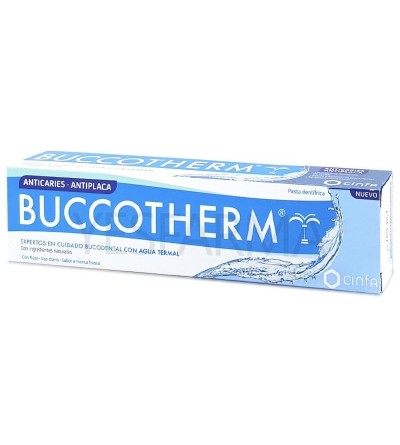 Buccotherm pasta de dientes 75ml ofrece cuidado total a dientes, encías. Elimina caries y mal aliento.