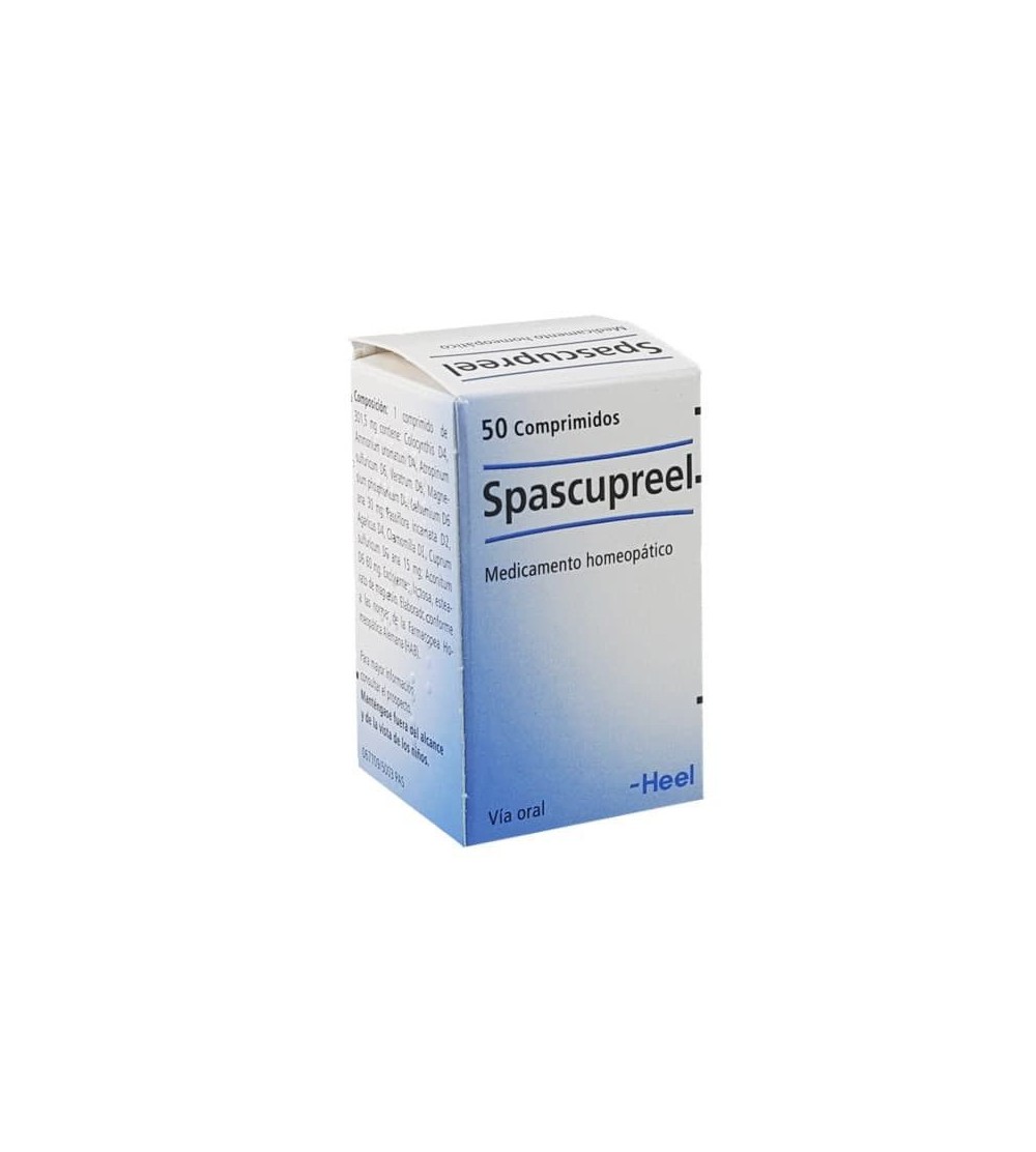Compre Heel Spascupreel 50 comprimidos é um relaxante muscular homeopático para contraturas musculares.