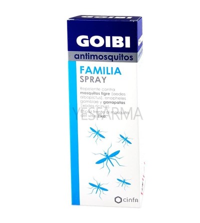 Goibi antimosquitos Familia spray 100ml es un spray repelente antimosquitos para toda la familia. Comprar Goibi mosquito tigre.
