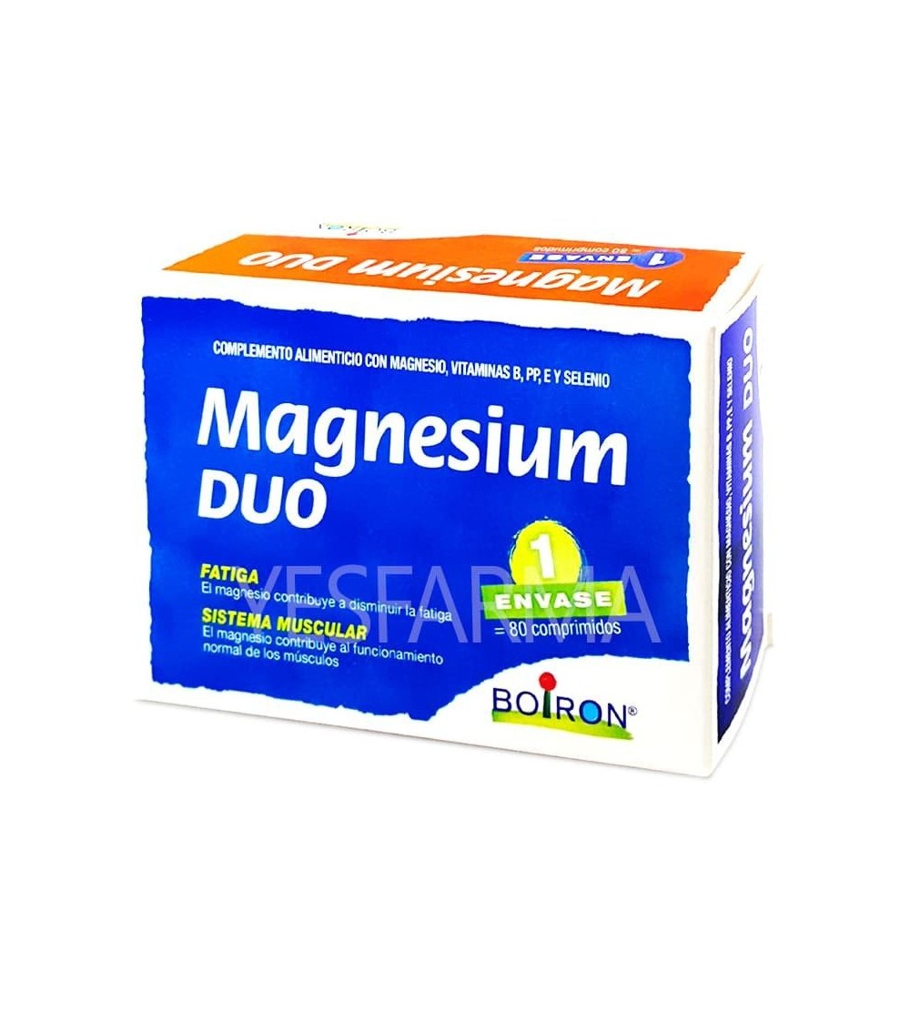 Comprar Magnesium Duo 80 comprimidos de Boiron para fatiga física y mental. Mejor precio barato Yesfarma.