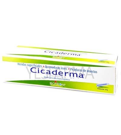 Comprar Cicaderma pomada Boiron 30g para cicatrices, quemaduras, heridas y picaduras. Comprar homeopatía Yesfarma.