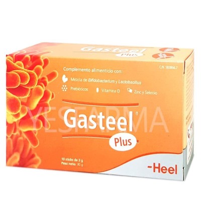 Comprar Gasteel Plus 10 sticks probióticos de calcanhar, vitaminas e minerais. Melhor preço barato Yesfarma Farmácia.