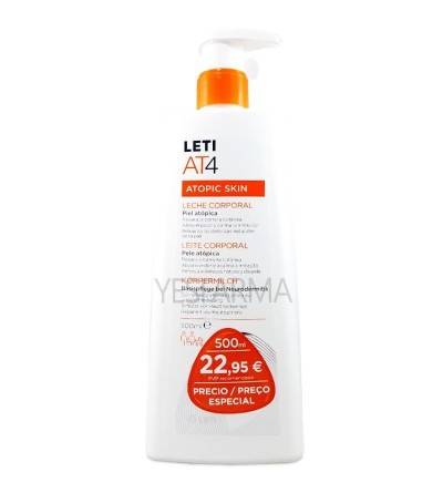 Comprar Leti AT-4 leche corporal para piel atópica. Recupera, cuida y calma picor de piel atópica. Mejor precio barato Farmacia 