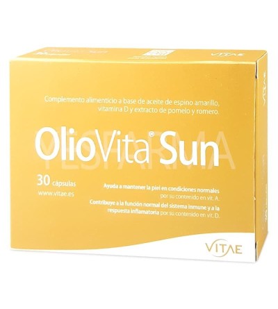 Compre Oliovita Sun como um auto-bronzeador natural. Pílulas de bronzeamento natural melhor preço Farmácia Yesfarma.