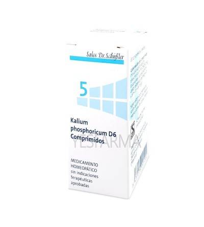Comprar DHU Sal Schussler 5 Kalium phosphoricum para nervios y estrés. Sales de Schussler comprar en Farmacia Yesfarma.