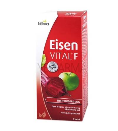 Comprar Eisen Vital F hirro y vitaminas 250ml Dimefar vitaminas naturales para fatiga y cansancio. Mejor precio Yesfarma.