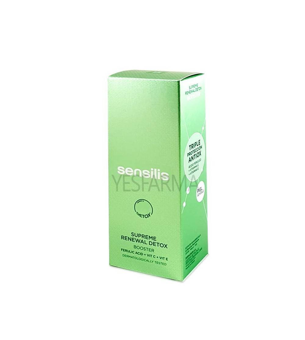 Compre o Sensilis Supreme Renewal Detox Booster. O melhor antioxidante para prevenir o envelhecimento causado pela poluição.
