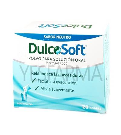 Compre DulcoSoft em pó para solução oral 20 saquetas ao melhor preço barato na Yesfarma Pharmacy.
