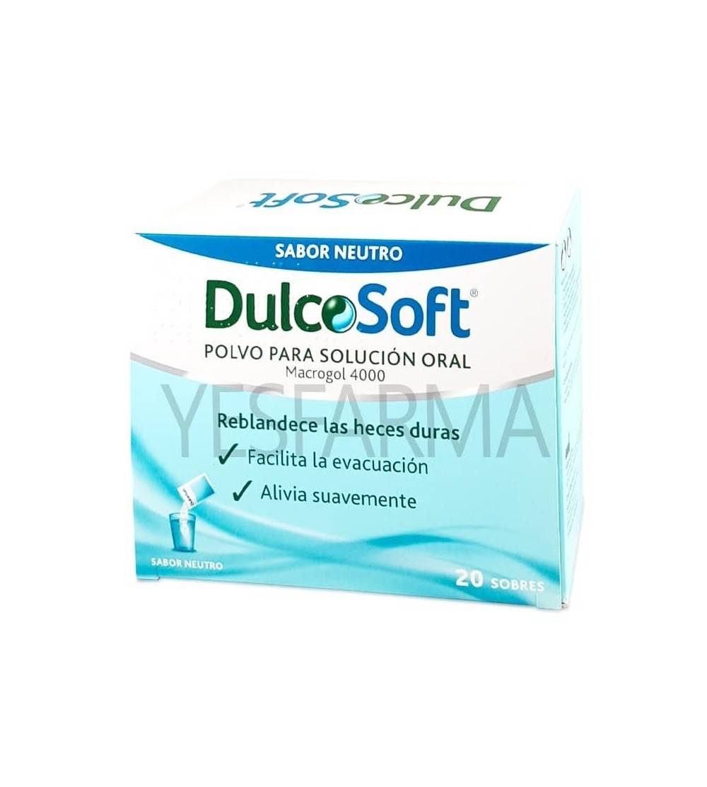Compre DulcoSoft em pó para solução oral 20 saquetas ao melhor preço barato na Yesfarma Pharmacy.
