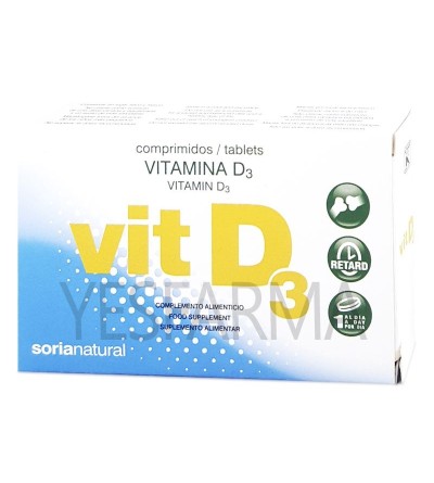 Comprar Vitamina D3 Soria Natural. Colecalciferol para huesos mejor precio barato Farmacia Yesfarma.