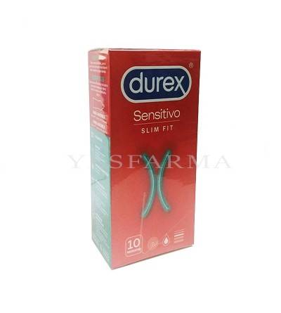 Durex profiláctico sensitivo Slim Fit 10 unidades