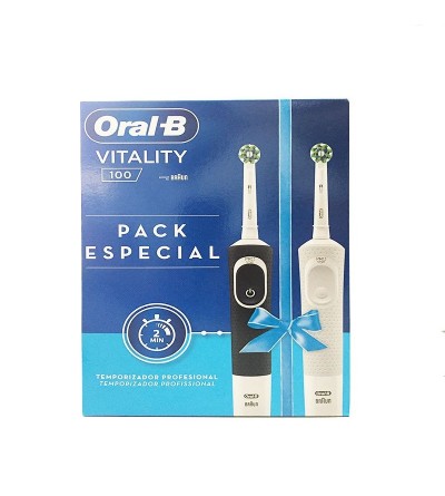 Pacote especial 100 da escova de dentes elétrica Oral-B Vitality