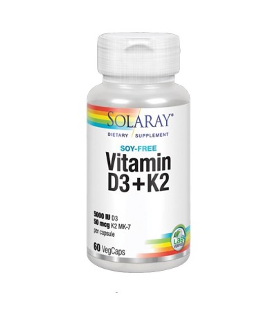 Solaray Vitamnia D3 & K2 60 caps