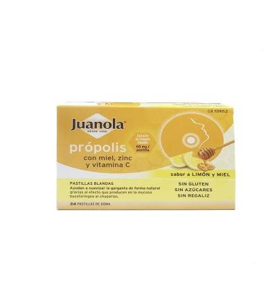 Juanola Propolis Vit C Zinc 24 pastillas blandas