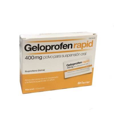 Geloprofen rapid 400 mg 12 sobres