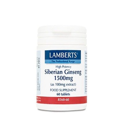 Lamberts Ginseng siberiano 1500 mg 60 cáps