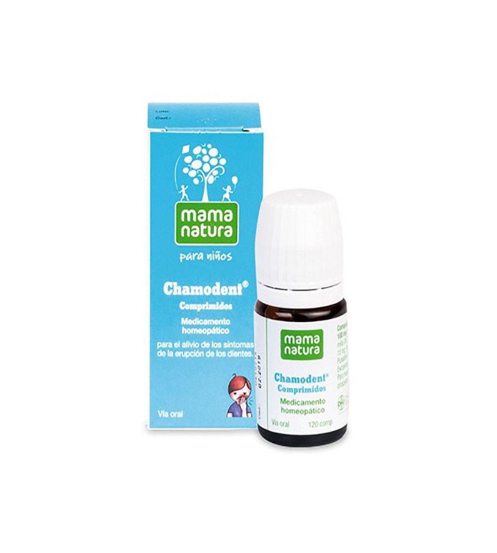 Compre Chamodent Mama Natura para aliviar o desconforto dos primeiros dentes. Melhor preço barato Farmácia Yesfarma.